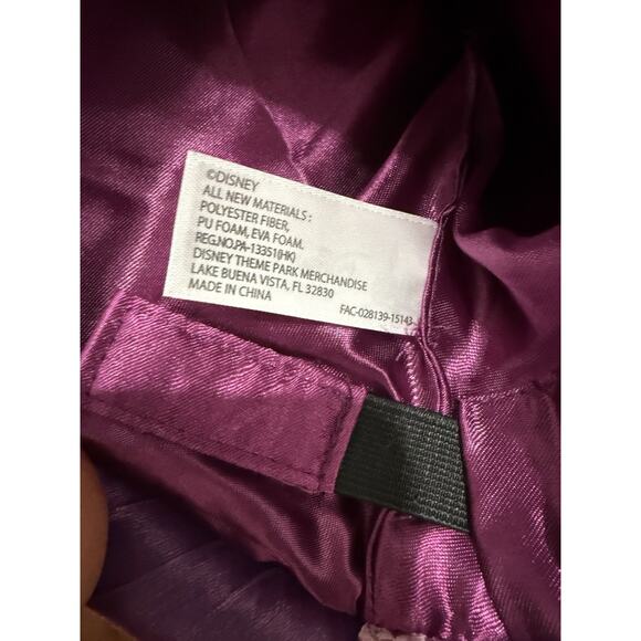 Disney Parks Rapunzel Princess Hat Adjustable Adult Pink Purple Gold Veil Braid - Picture 8 of 8